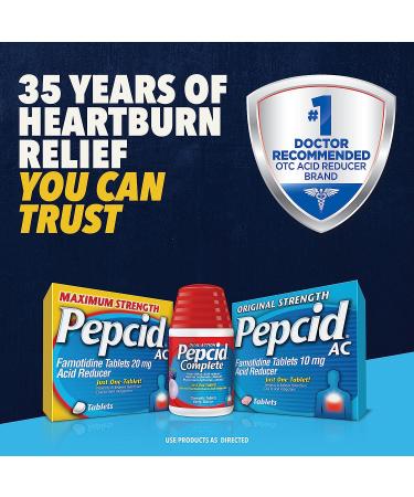 Pepcid Complete Chewables | Acid Reducer + Antacid Chews for Heartburn | Berry Flavor | 25 Ct - Buy Online on GoSupps.com