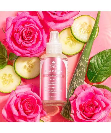 Nature Spell Gentle Foaming Face Cleanser & Makeup Remover 100 ml Face Wash for all Skin Types - Infused with Aloe Vera & Rose Water - 100% Vegan Made In The UK - Buy Online on GoSupps.com