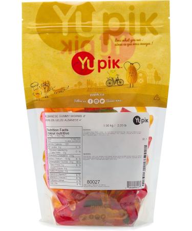 Yupik Gummy Worms 1 kg Gluten-Free Dual-Colored Fruity Flavors Soft & Chewy 4" Gummies Fun Treat Sweet Candy Delicious Snack Ideal for Gifting Holidays & Baking - Buy Online on GoSupps.com