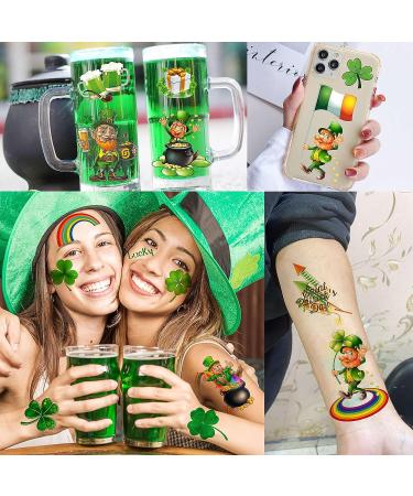 VANTATY St. Patrick's Day Tattoos - 32 Sheets, 248+ PCS Lucky Clover Temporary Tattoo Stickers for Kids & Adults - Buy Online on GoSupps.com