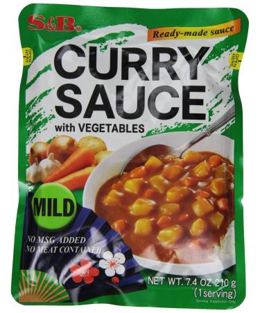 S&B Curry Sauce with Vegetables Mild, 7.4-Ounce (Pack of 10) 7.4 Ounce (Pack of 10)