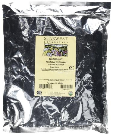 Starwest Botanicals Neem Leaf C/S Organic, 1 Pound (Pack of 1) - Buy Online on GoSupps.com