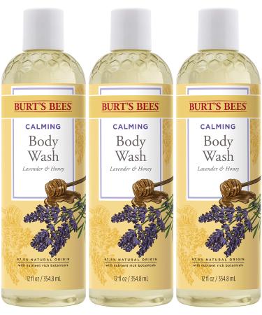 Burts Bees Lavender & Honey Body Wash 12 Oz - Pack of 3 (Package May Vary)