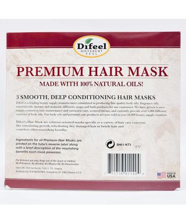 Difeel Premium Hair Masks Set for Hair Growth - Castor Oil, Pro-Growth, and Biotin 8 oz Masks (3-PC) - Buy Online on GoSupps.com