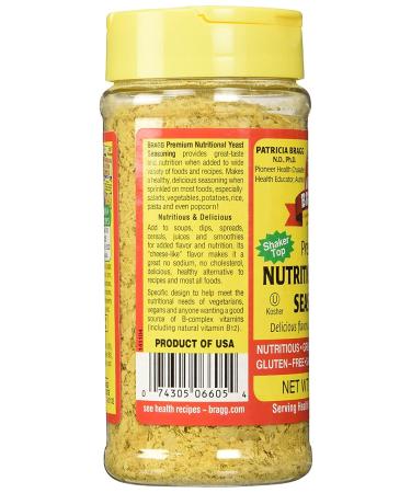 Bragg Nutritional Yeast Seasoning 4.5 Oz (Pack of 3) - Buy Now for Flavorful and Healthy Cooking - Buy Online on GoSupps.com