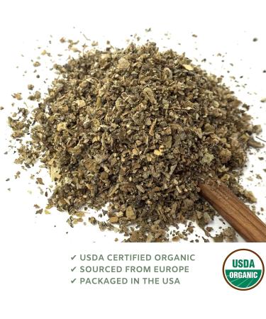USDA Certified Organic Mullein Leaf Tea 8 oz - Premium Quality Mullien Smoking Herb - Natural Mullein Tea - Cut & Sifted - Pack of 1 - Buy Online on GoSupps.com