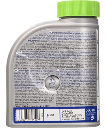 OASE 50552 Aquaactiv PondClear 500 ml - Effective Biological Pond Cleaner for Clear Water Fast-Acting Non-Filterable Contaminants Removal - Buy Online on GoSupps.com