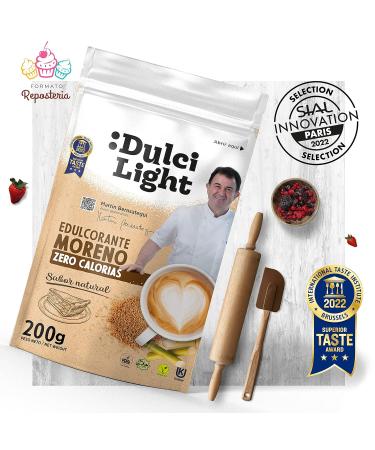 Dulci Light Cane Honey Sweetener - Natural Calorie-Free Sugar Substitute 2x200g for Drinks & Food - Buy Online on GoSupps.com