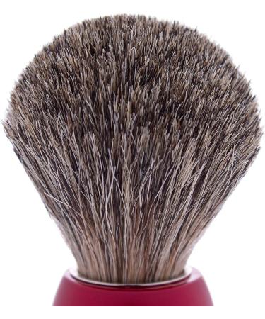 Plisson Shaving Brush - Size 12 Pearl Red Acetate Handle Russian Gray Roof Hair - Premium Wet Shaving Tool Made in France - Buy Online on GoSupps.com