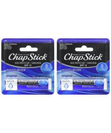 ChapStick Skin Protection Sunscreen Moisturizer Original SPF 12 0.15 oz (Pack of 2) - Buy Online on GoSupps.com
