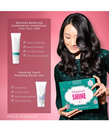 Philip Kingsley Retro Christmas Collection: Hydrating Shampoo & Conditioner Set with Elasticizer Hair Mask, Finishing Serum - Megawatt Shine & Moisture Balance - Buy Online on GoSupps.com