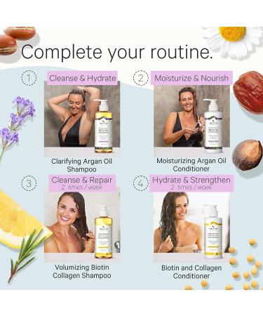 Tree To Tub Hydrating Sulfate Free Shampoo and Conditioner Set for Dry Hair & Scalp - Argan Oil Formula with Aloe Vera and Lavender | Moisturizing Hair Care for Women & Men - Buy Online on GoSupps.com