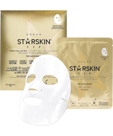 Buy STARSKIN The Gold Mask - Revitalising Luxury Coconut Bio-Cellulose Face Mask for Glowing Skin | International Shipping Available - Buy Online on GoSupps.com