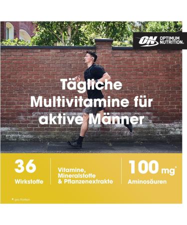 Optimum Nutrition Opti-Men Multi-Vitamin Supplement for Men - 90 Capsules, 30 Servings - With Vitamin D, C, B6 & Amino Acids - Unflavoured - Buy Online on GoSupps.com