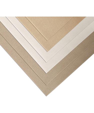14 Count Aida Cloth Cross Stitch Fabric - 12x18 inches, 6 Pieces in 3 Colors (Natural, Khaki, Tan) - Buy Online on GoSupps.com