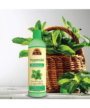 OKAY Peppermint Soothing & Invigorating Shampoo - 12oz / 355ml | Buy Internationally - Buy Online on GoSupps.com