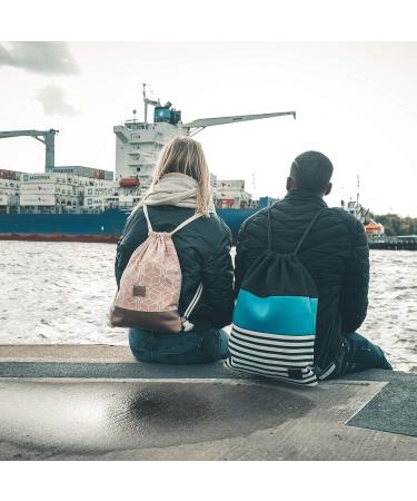 Shop Johnny Urban Noah Gym Bag - Stylish Cotton & Vegan Leather Sports Backpack for Men & Women - Durable Inside Pocket Rose Patterned Design - Buy Online on GoSupps.com