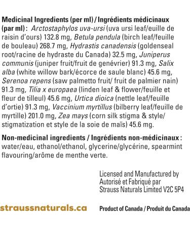 Strauss Naturals Bladder Drops - Diuretic -Traditional Herbal Medicine Gluten-Free Soy-Free and Non-GMO 225 ml - Buy Online on GoSupps.com