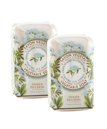 PANIER DES SENS Relaxing Sea Fennel Vegetable Soap - 2 Bars 5.3oz. Each