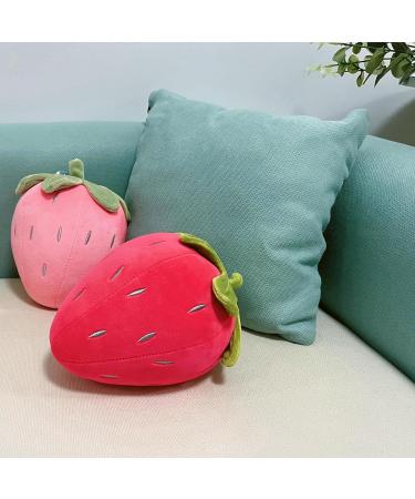 Luckbanjie 2pcs Strawberry Plush Toy Set - Cute Fruit Kids Pillows for Girls Home Decor - Stuffed Strawberry Plushies (Red+Pink 7.8 Inch) - Buy Online on GoSupps.com