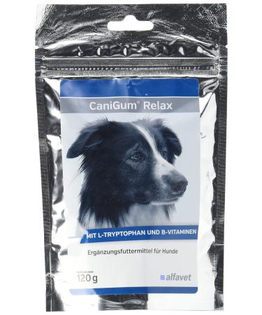 Alfavet Canigum Relax Center for Dogs with L-tryptophan and B vitamins for compensation and nerve strength 120g of chewing.