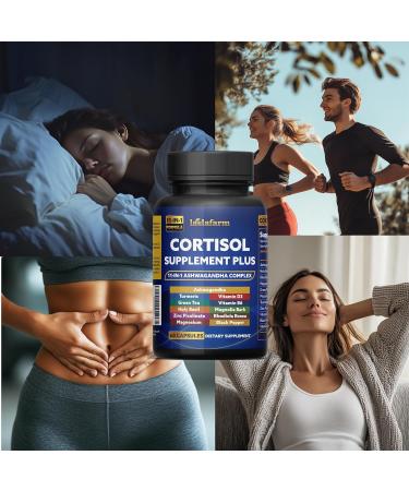 laslafarm 11in1 Cortisol Plus Supplement 11in1 Ashwagandha and Natural Herbal Complex Vitamin Blend for Daily Mood Focus and Sleep Suitable for Women and Men 60 Capsules - Buy Online on GoSupps.com