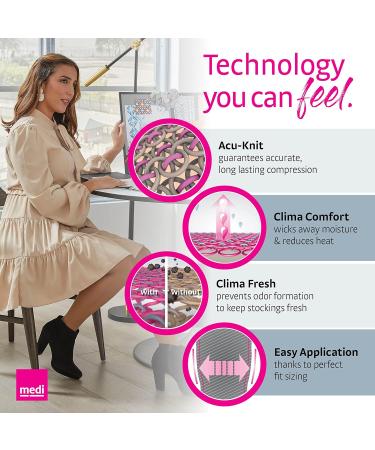 Buy Mediven Sheer & Soft Compression Stockings for Women - 20-30 mmHg Calf High Open Toe in Natural - IV-Standard Natural 4 - International Shipping Available - Buy Online on GoSupps.com