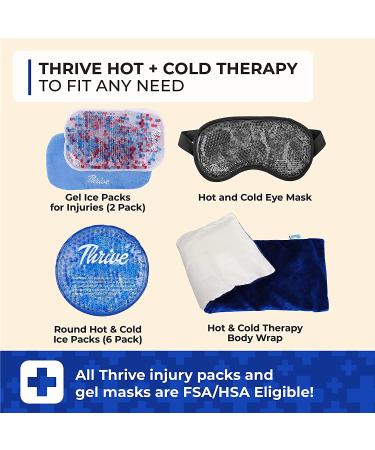 Thrive Cold Compress Ice Packs (2 Count) - Reusable Soft Gel Ice Pack for Pain Relief and Rehabilitation - Light Blue - Buy Online on GoSupps.com