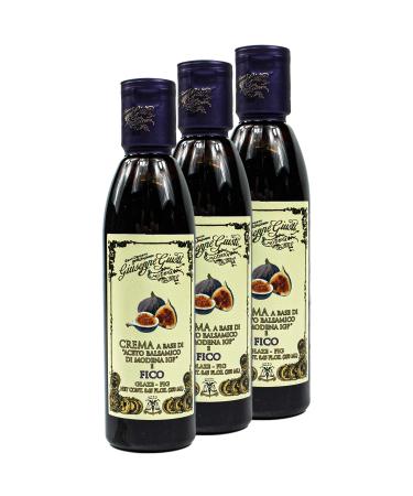 Giuseppe Giusti Aceto Balsamico di Modena IGP Fico Traditional Italian Cream with Fig Vinegar 250 ml Pack of 3