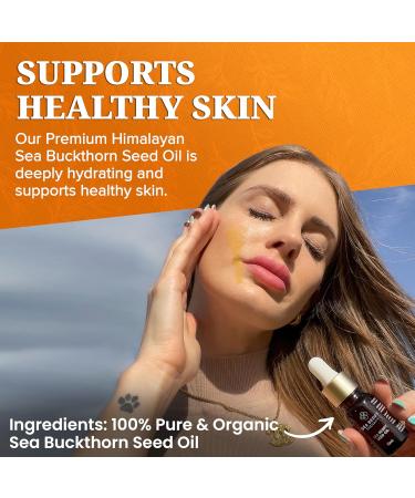 Sea Berry Therapy Premium Himalayan Sea Buckthorn Seed Oil USDA Organic (30ml) Amazing for Sensitive Skin Breakouts & Irritation 30 ml (Pack of 1) - Buy Online on GoSupps.com