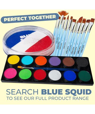 Blue Squid Pro Schminke Face Paint - Red & Wei Split (30g) | Premium Face & Body Paint for Adults & Kids | Ideal for Carnival & SFX - Buy Online on GoSupps.com