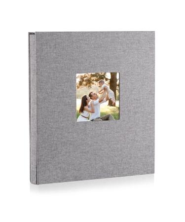 XONDIES Photo Album 600 Pockets for 4x6 Photos Fabric Linen Cover Photo Album Books Slip-in Picture Albums Large Capacity Pictures Book for Wedding Family Anniversary Baby(Grey) 600 Pockets Grey
