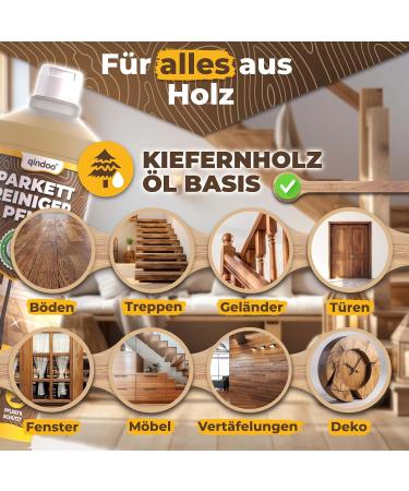 Qindoo Parquet Care for Oiled Floors - 5L Wood Flooring Cleaner with UV Protection | Ideal for Wooden Floors & Parquet Care - Buy Online on GoSupps.com