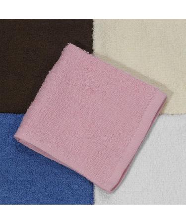 Simpli-Magic 79264 Cotton Washcloths 12x12 Multi Color 50 Pack - White/Blue/Pink/Brown/Beige - Buy Online on GoSupps.com