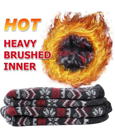 Monill Warm Thermal Socks - Unisex Insulated Heated Winter Crew Socks | Snowflake Design | Medium Size - Buy Online on GoSupps.com