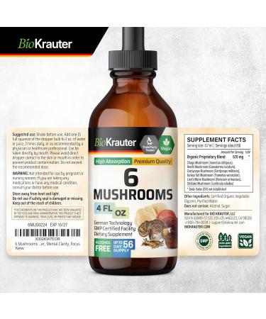 BIO KRAUTER CoQ10 90 Gummies & 6 Mushrooms Tincture 4 Fl. Oz. - Buy Online on GoSupps.com