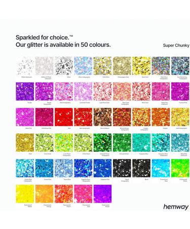Buy Hemway Eco-Friendly Biodegradable Glitter 100g - Vegan Silver Holographic Sparkle for Face Eyes Body Hair & Nails | Safe for Festivals - Buy Online on GoSupps.com