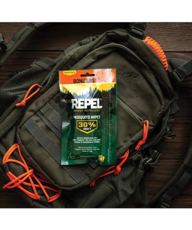 Repel Insect Repellent Mosquito Wipes | 30% DEET | 20-Count - Effective Bug Protection for Outdoor Adventures - Buy Online on GoSupps.com