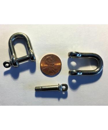 5 Pack Stainless Steel 316 Forged D Shackle 3/16" (5mm) Marine Grade Dee - Buy Online on GoSupps.com