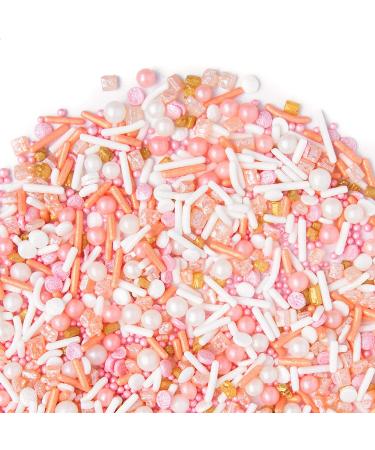 Sweets Indeed Peach Rose Gold Sprinkles 6.5 oz - Gluten-Free Cake & Cupcake Topper - Buy Online on GoSupps.com