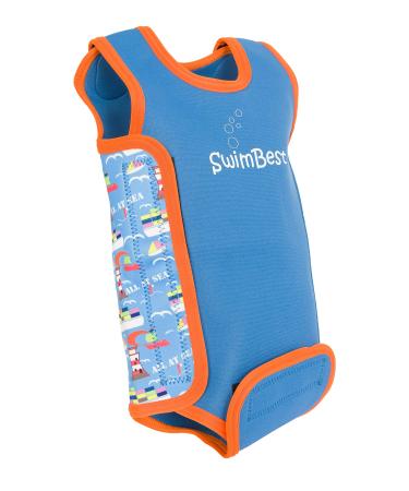 SwimBest Baby Wetsuit - A Neoprene Baby Swimming Costume/Baby Wrap for 0-24 Months with 50+ UV Protection All at Sea 0-6 Months - Buy Online on GoSupps.com