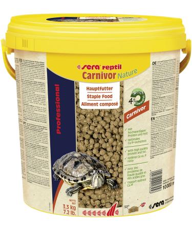 Sera Reptil Professional Carnivor Nature 10 L (3.3 kg) - the two -component feed for Carnivore Reptiles water turtles Turtle 10 L (1 SPALL) Single