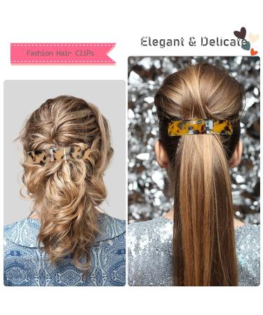 Buy Large Retro Automatic Hair Clips - Vintage French Hair Barrettes for Thick Hair | 2 Pieces for Women - Buy Online on GoSupps.com