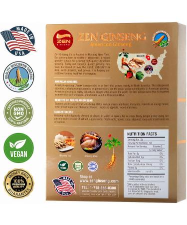 Premium Quality of Extra Large Round - American Wisconsin Ginseng Root (4oz/Box) Boosts Energy Performance & Mental Health for Men & Women. ZenGinseng USA - Buy Online on GoSupps.com