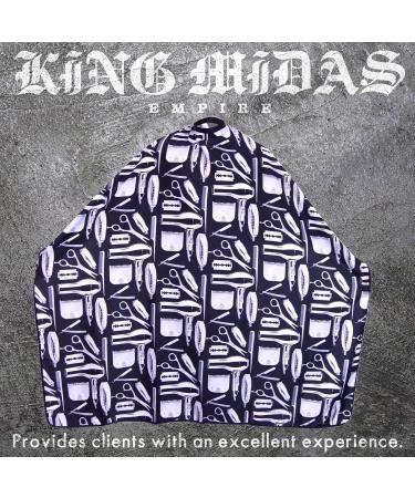 King Midas Barber Cape (Black and White) - Buy Online on GoSupps.com