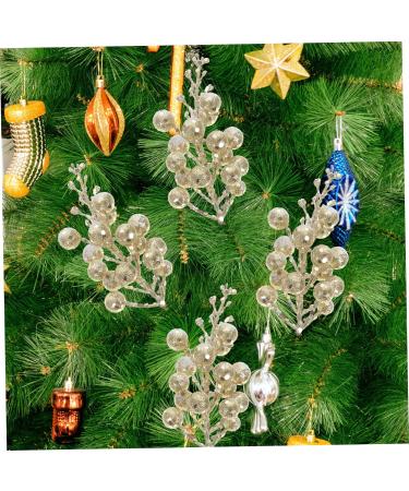 TOPPERFUN 10pcs Christmas Imitation Berries Fake Winter Berry Christmas Berries Picks Christmas Tree Beads Stick Berry Picks Floral Craft Berry Stems Cone Plant Fake Decoration Pumpkin Foam Golden 19X5X5CM - Buy Online on GoSupps.com
