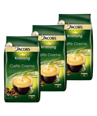 Jacobs Kr nung Caff Crema Lot de 3 r st Caf Grains de caf Ensemble Grains de caf 3 x 1000 g