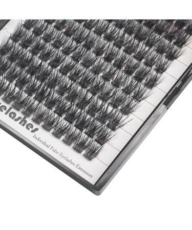 Dedila 120 Clusters Individual False Eyelashes - D Curl Handmade Dramatic Black Soft 5D Volume Eye Lashes Extensions - 14mm - Buy Online on GoSupps.com