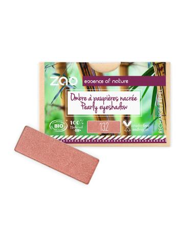 ZAO essence of nature - Pearly Rectangle Eyeshadow Refill 132 Peach Pink - 1.3 gr
