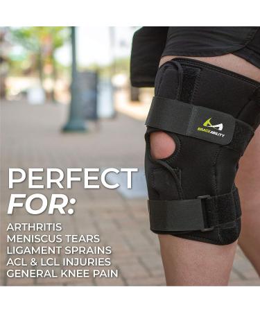 BraceAbility Plus Size Knee Brace - Bariatric Hinged Wraparound Sleeve for Meniscus Tears, Arthritis, Tendonitis - 6XL - Buy Online on GoSupps.com